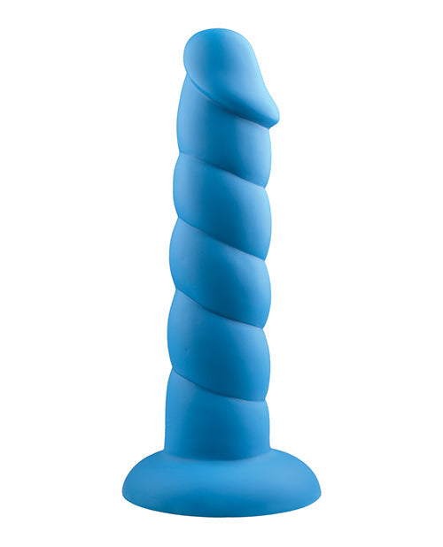 Godemichet réaliste Rock Candy | Gros godemichet Suga Daddy 20 cm | Godemichet en silicone bleu à ventouse
