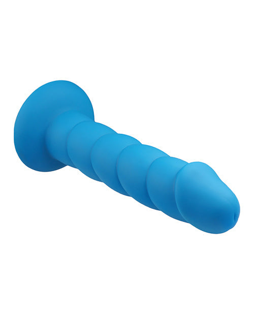 Godemichet réaliste Rock Candy | Gros godemichet Suga Daddy 20 cm | Godemichet en silicone bleu à ventouse