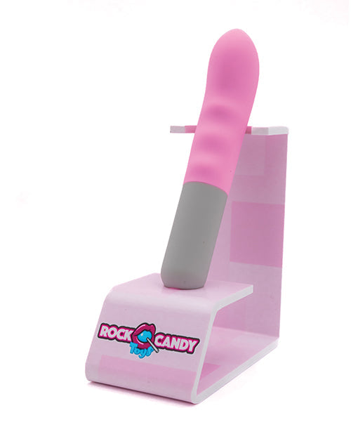 Vibrador de punto G Rock Candy | Vibrador pequeño Betterfinger 7x | El mejor vibrador texturizado rosa gris para mujeres
