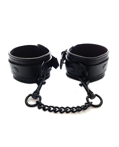 Cadenas para muñecas de cuero rojo - Negro con negro