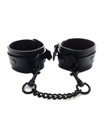 Cadenas para muñecas de cuero rojo - Negro con negro
