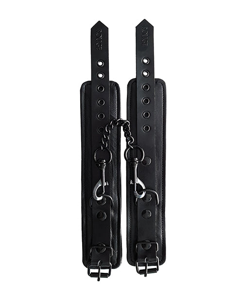 Cadenas para muñecas de cuero rojo - Negro con negro