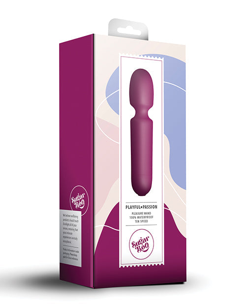 Vibrador de varita SugarBoo Playful Passion - Borgoña