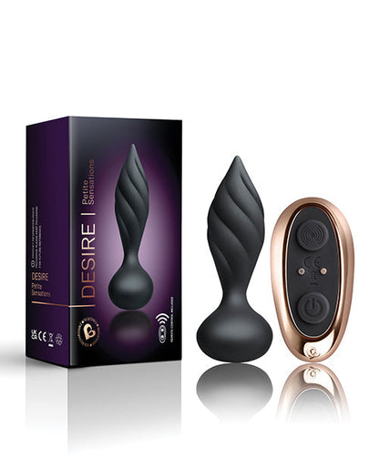 Rocks Off Petite Sensations Desire Plug avec télécommande - Noir