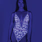 Body brodé papillon lavande/blanc TP