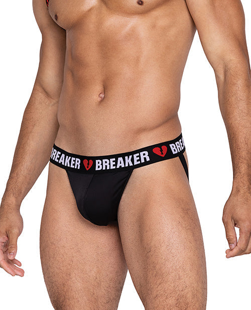 Suspensorio Heartbreaker con bolsillo contorneado y tirantes traseros elásticos negro/rojo grande