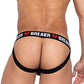 Suspensorio Heartbreaker con bolsillo contorneado y tirantes traseros elásticos negro/rojo grande