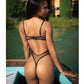 Nuisette Belle Noir en dentelle Chantilly et satin - Noir M