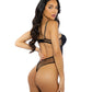 Nuisette Belle Noir en dentelle Chantilly et satin - Noir M