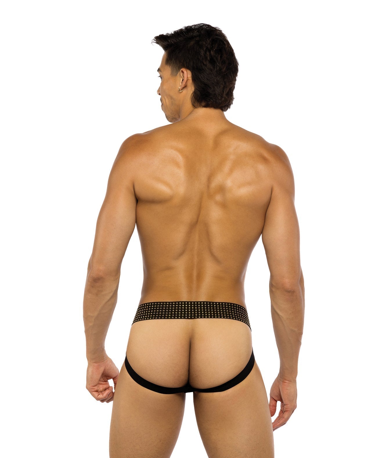 Jockstrap Sacré-Cœur avec pochette profilée et ceinture élastique cloutée - Noir M