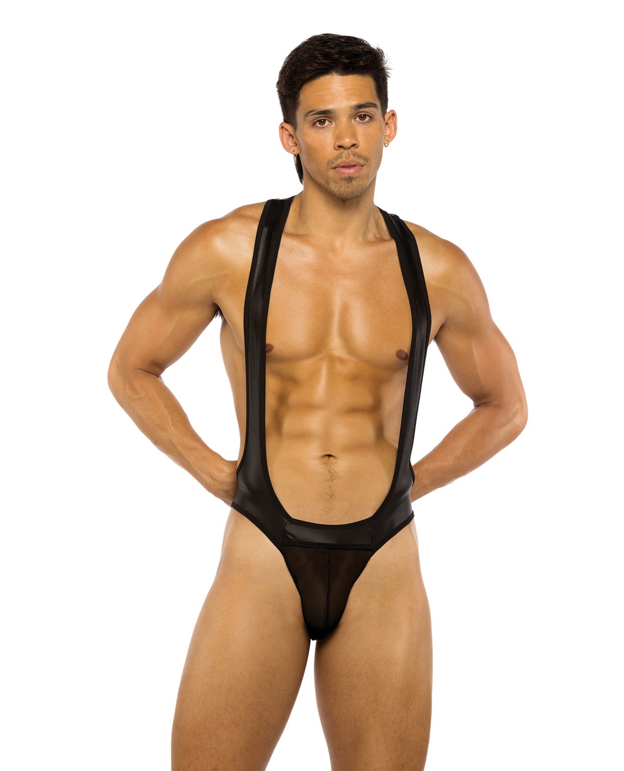 Traje de lucha libre para hombre - Negro PS