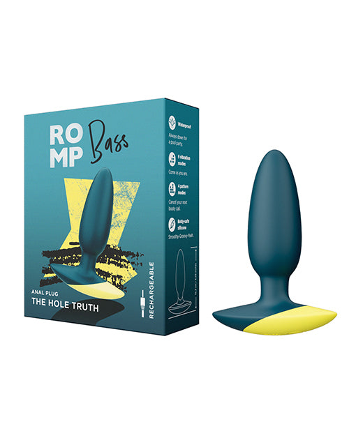 Tapón anal vibrador Romp Bass - Verde azulado