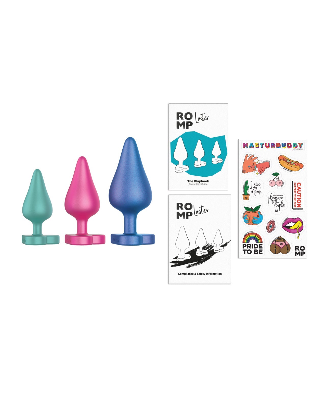 Kit de plugs anaux ROMP Luster - Multicolore