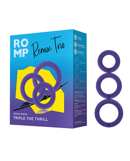 Anneau pénien Romp Remix Trio lot de 3 – Violet