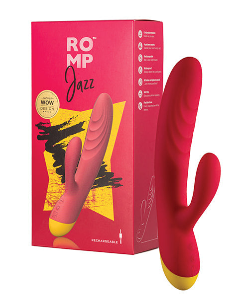 Vibreur Lapin ROMP Jazz | Vibrateur Point G Baie | Vibrateur Clitoridien Étanche | Meilleur Vibrateur pour Femmes