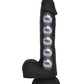 Gode en silicone liquide VERS | Gode à ventouse | Gros gode noir de 19,8 cm | Gode réaliste