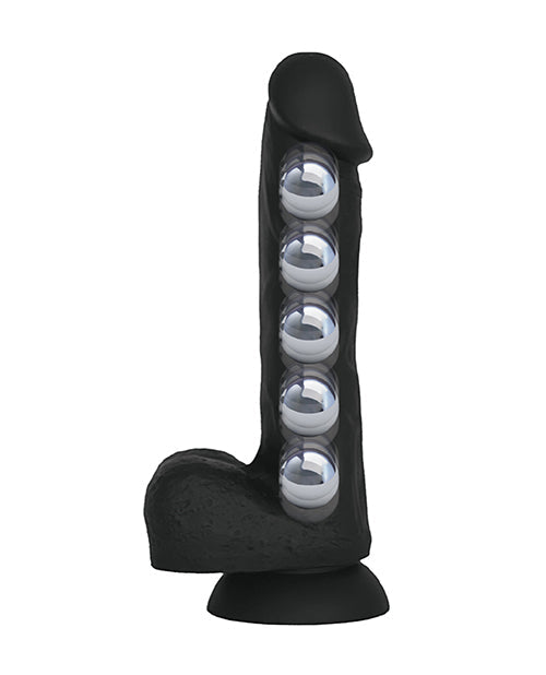 Gode en silicone liquide VERS | Gode à ventouse | Gros gode noir de 19,8 cm | Gode réaliste