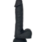 Gode en silicone liquide VERS | Gode à ventouse | Gros gode noir de 19,8 cm | Gode réaliste