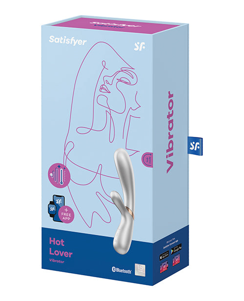 Vibreur connecté Satisfyer | Vibreur point G Hot Lover | Vibreur Bluetooth argenté | Meilleur vibreur pour femme