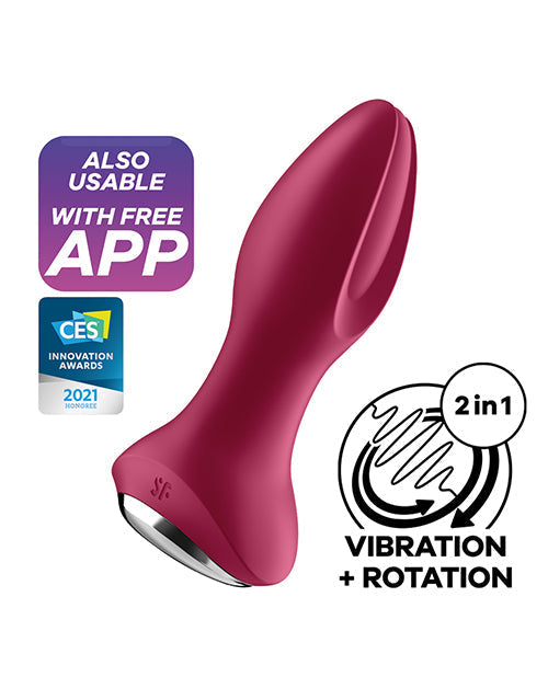 Satisfyer Rotator Plug 2+ - Fucsia