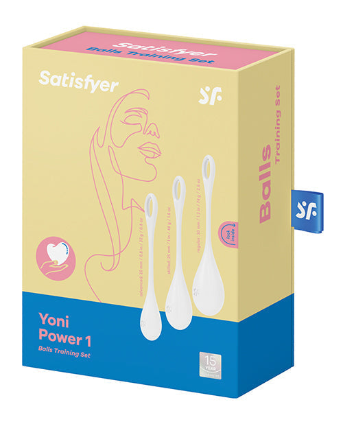 Satisfyer Yoni Power 1 Set de bolas de entrenamiento - Blanco
