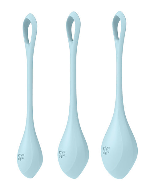 Satisfyer Yoni Power 2 Bolas Kit de Entrenamiento - Azul Claro