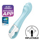 Vibreur Bluetooth Satisfyer | Vibreur à pompe à air contrôlé par application | Vibreur de téléphone bleu 5+ | Meilleur vibreur pour femme