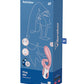 Vibromasseur Satisfyer Rabbit | Vibromasseur Point G étanche Hug Me | Vibromasseur Rose contrôlé par application | Meilleur Vibromasseur pour Femmes