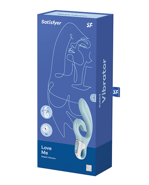 Vibreur Lapin Satisfyer | Vibreur point G Love Me | Vibreur Clitoridien Bleu | Meilleur Vibreur pour Femme