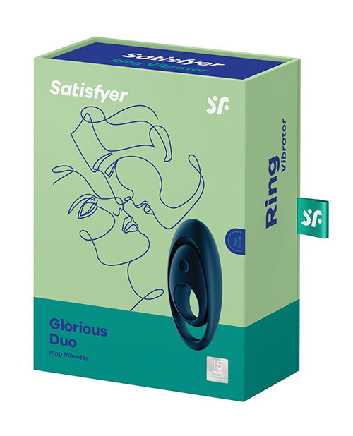 Satisfyer Glorious Duo Ring Vibrator - Bleu foncé