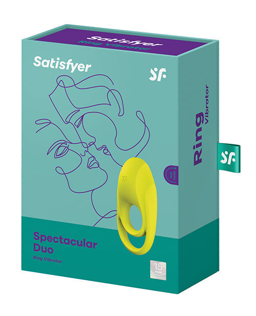 Vibromasseur Satisfyer Spectacular Duo Ring - Vert citron