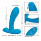 Plaisir vibrant en silicone avec télécommande - Bleu