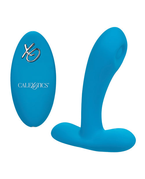 Plaisir vibrant en silicone avec télécommande - Bleu