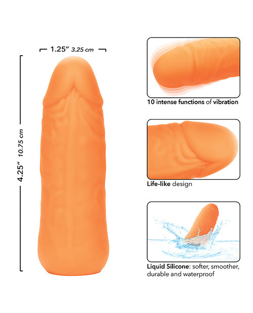 Tenons vibrants miniatures en silicone - Orange