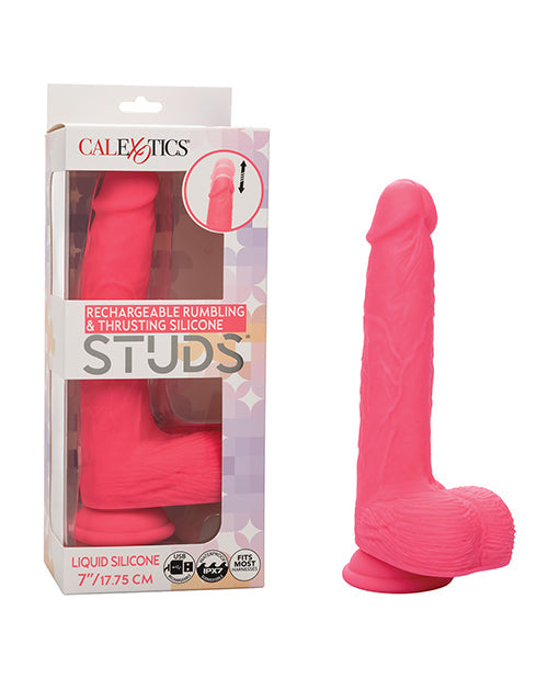 Vibromasseur rechargeable à picots en silicone, vibrant et propulsif