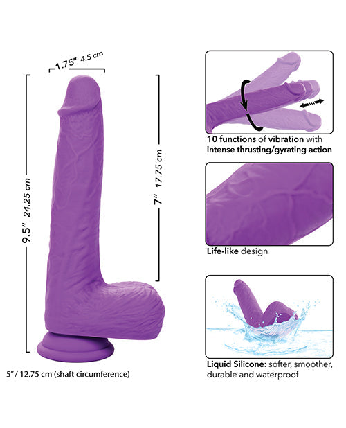 Vibromasseur rechargeable vibrant et propulsif en silicone - Violet