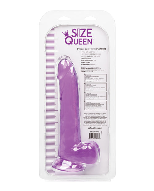 Gros gode Queen 8" | Gode violet | Gode réaliste | Gode à ventouse | Gros gode