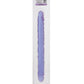 Grand gode de 17 pouces | Double gode Slim Jim | Gode réaliste nervuré | Gode violet en gel réfléchissant