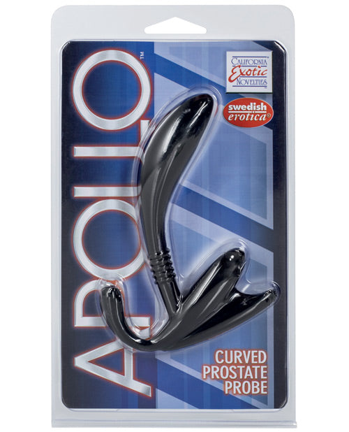 Sonde de prostate incurvée Apollo - Noire