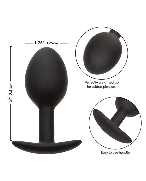 Plug anal lesté en silicone - Noir