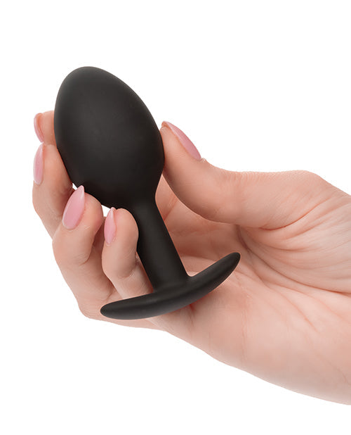 Plug anal lesté en silicone - Noir