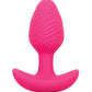 Plug anal vibrant lumineux dans le noir Cheeky Glow - Rose