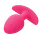 Plug anal vibrant lumineux dans le noir Cheeky Glow - Rose