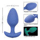 Vibreur plug anal phosphorescent coquin - Grande taille bleu