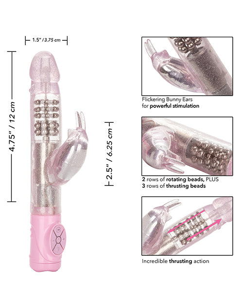 Vibrador Jack Rabbit | Vibrador con Empuje | Vibrador de Punto G con Movimiento | Vibrador de Clítoris Rosa | El Mejor Vibrador para Mujeres