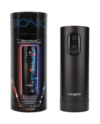 Vibro-masturbateur bionique avec oscillation et aspiration - Noir