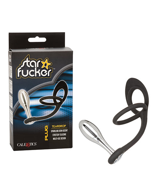 Bouchon Bijou Goutte Fille des Étoiles avec Rehausseur en Silicone - Noir