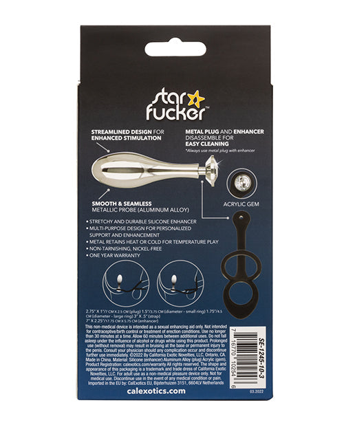 Bouchon Bijou Goutte Fille des Étoiles avec Rehausseur en Silicone - Noir