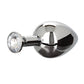 Plug Anale Bijou XL Goutte d'Eau Étoile avec Anneau en Silicone - Noir