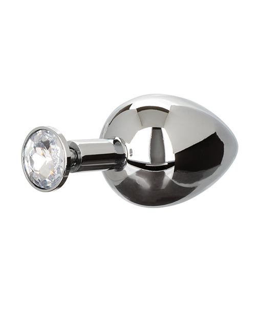 Plug Anale Bijou XL Goutte d'Eau Étoile avec Anneau en Silicone - Noir